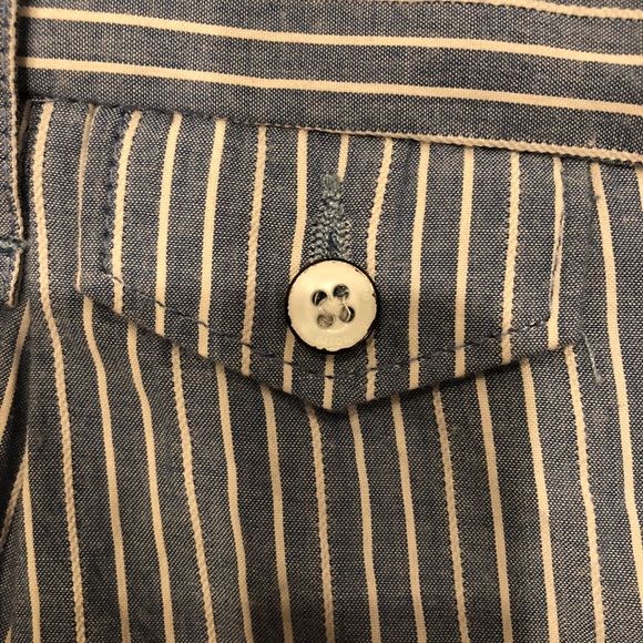 Rag & Bone Blue and White Pinstripe Shorts - Picture 3 of 6